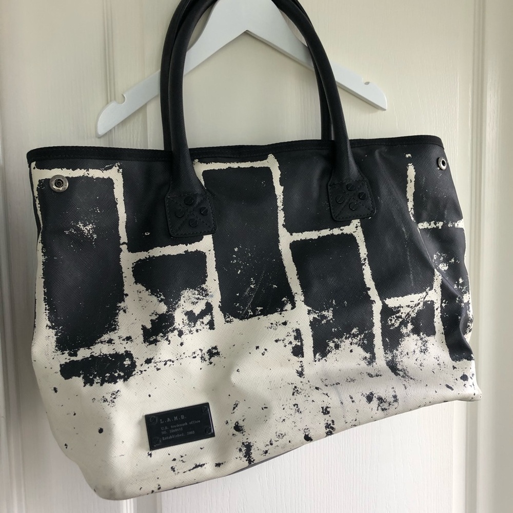 L.A.M.B. Black and White Tote